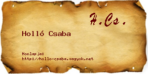 Holló Csaba névjegykártya